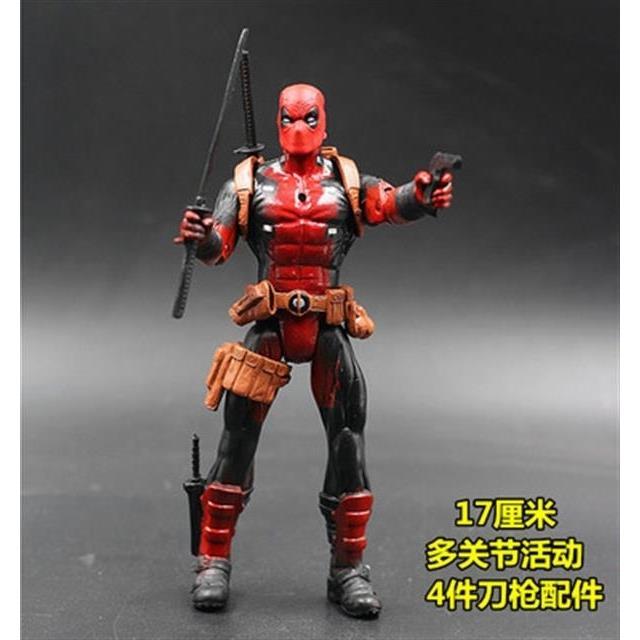 复仇者联盟死侍钢铁侠蜘蛛侠绿巨人7寸人偶关节可动玩具模型手办