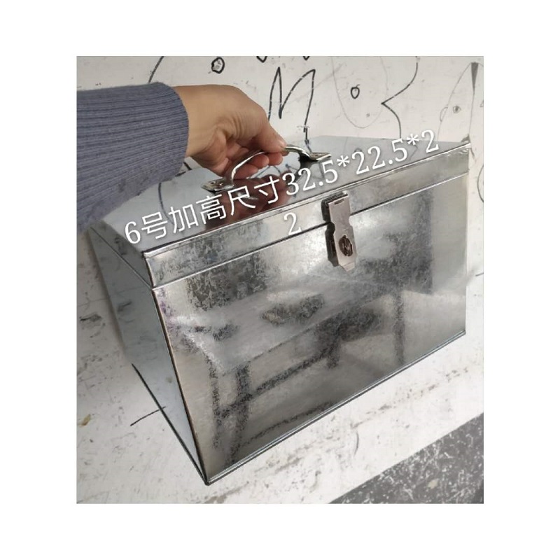 铁皮钱箱定做铁箱小号工具箱超市收银箱家用白铁皮箱子不锈文件箱