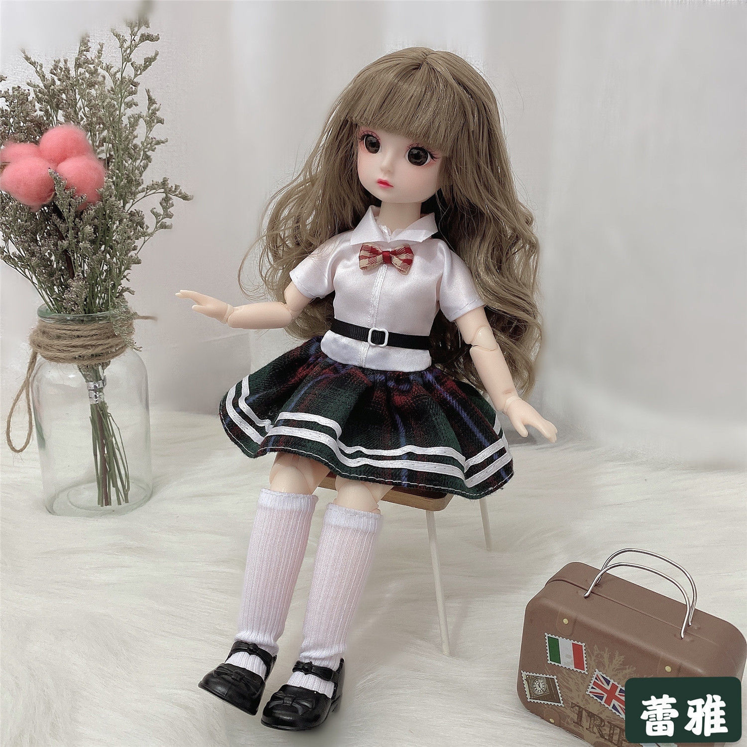 30厘米芭比娃娃BJD改妆冰雪公主JK衣服套装玩具儿童女孩生日礼物