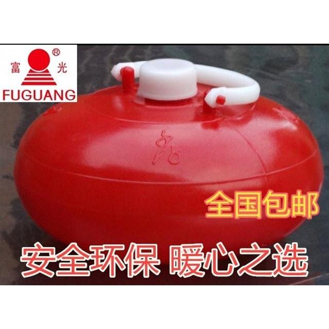 老年被窝汤婆子热水袋绒布套加厚圆形塑料装注水捂暖手大号暖脚壶
