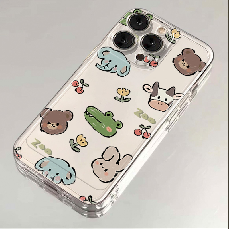动物园iPhone15ProMax手机壳苹果14PRO透明13硅胶12 11全包xsxr