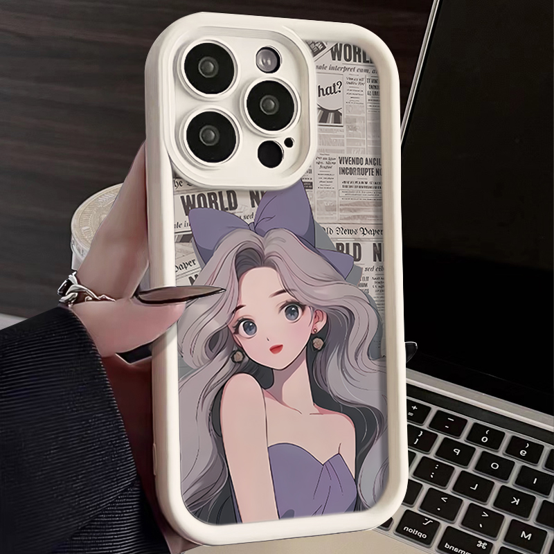 紫衣女孩iPhone15ProMax手机壳苹果14PRO高级13硅胶1211全包xsXR