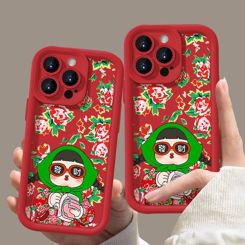 富婆棉袄女孩苹果15promax手机壳iPhone14 13卡通12可爱11创意xs