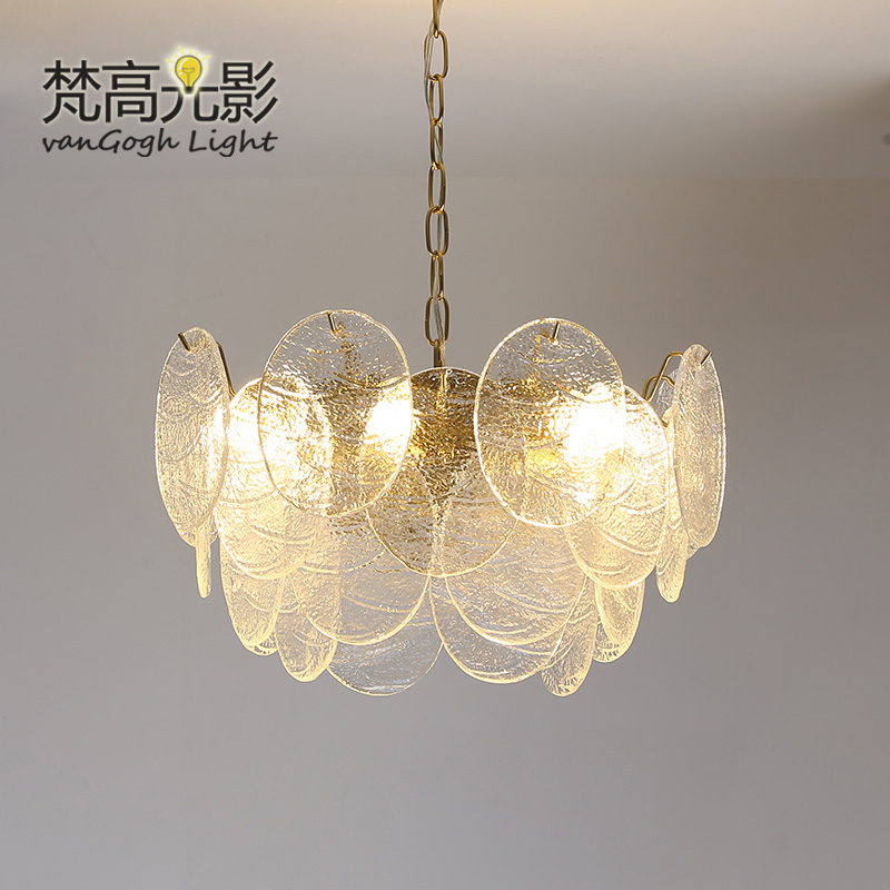 梵高光影美式简约手工玻璃吊灯意大利轻奢后现代卧室餐厅客厅灯具