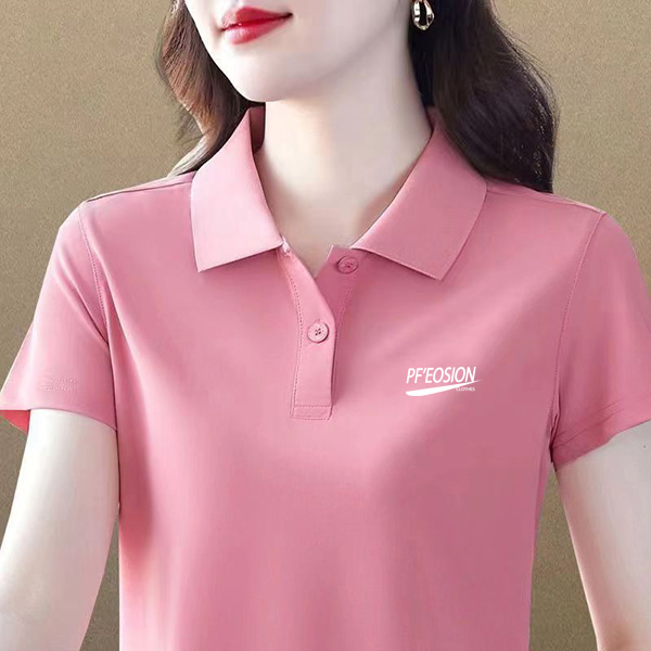 妈妈装大码运动POLO衫女士夏季显瘦休闲百搭洋气打底翻领短袖T恤