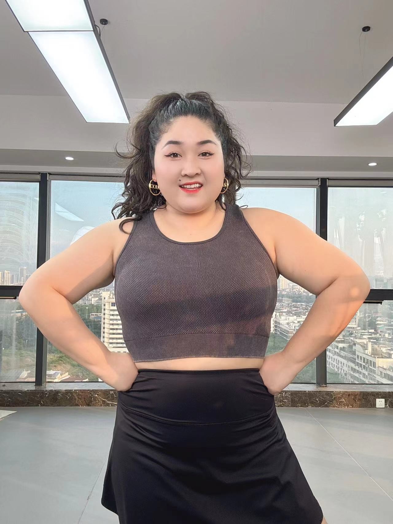 （断码特价）水洗牛仔系列一体杯运动背心WX-水洗牛仔