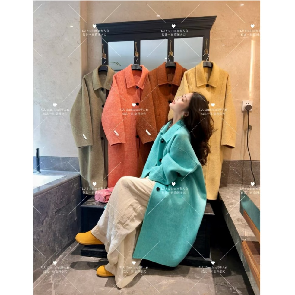 7LU小号《穿点儿好的》贵妇羊驼毛桑蚕丝高奢羊毛大衣11