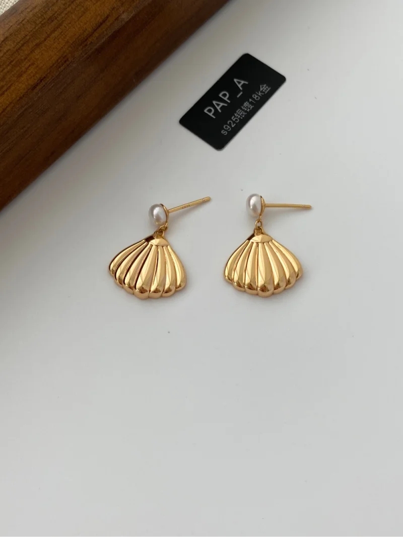925银耳饰 PAPA·小贝壳耳环·小众高级