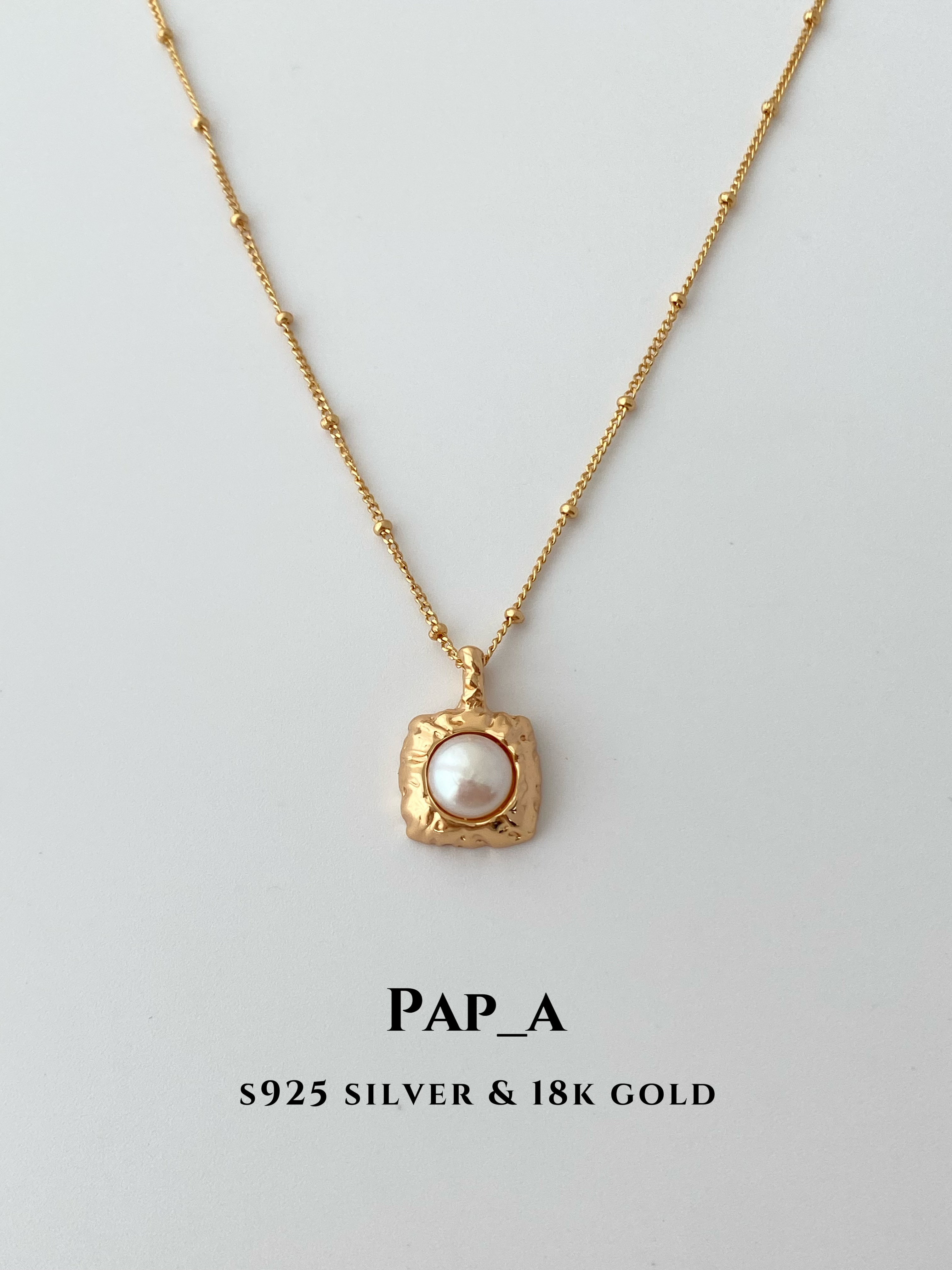 坠链均925银 PAPA·中古方糖 | 复古气质 | 40+6cm