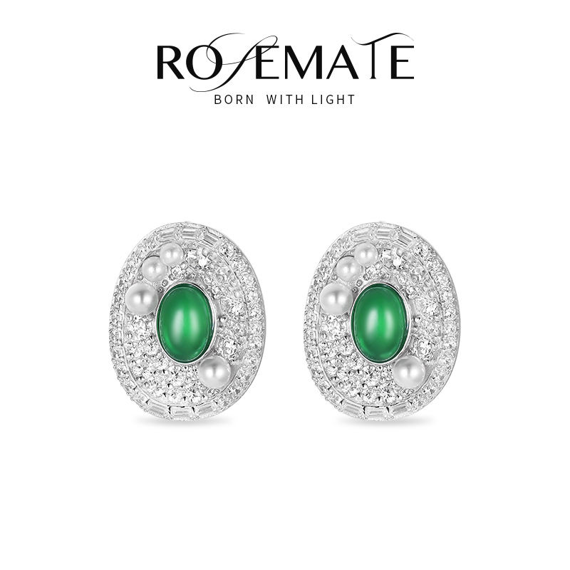 轻奢百搭铜镀白金耳钉耳环轻奢气质耳饰小众简约