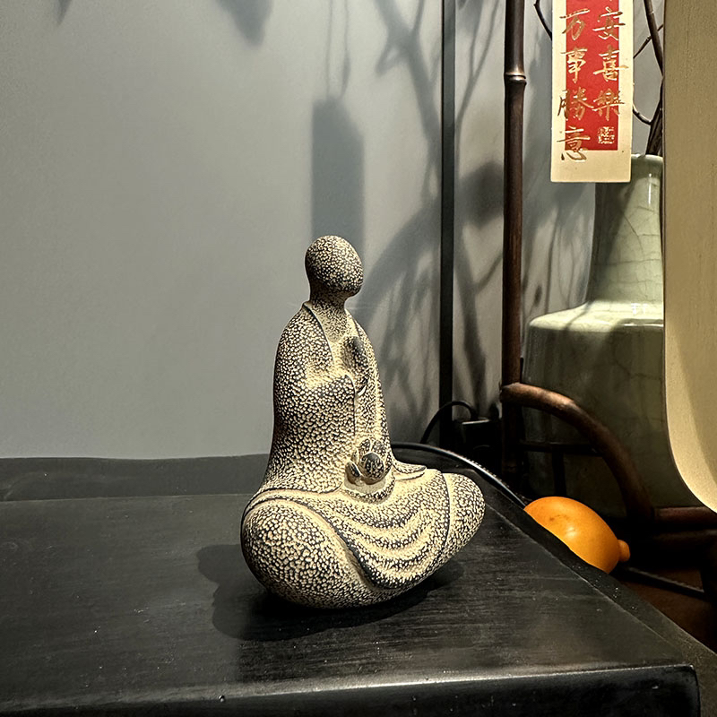 小号无相佛摆件中式茶室书房禅意佛像盆栽造景微景观摆设