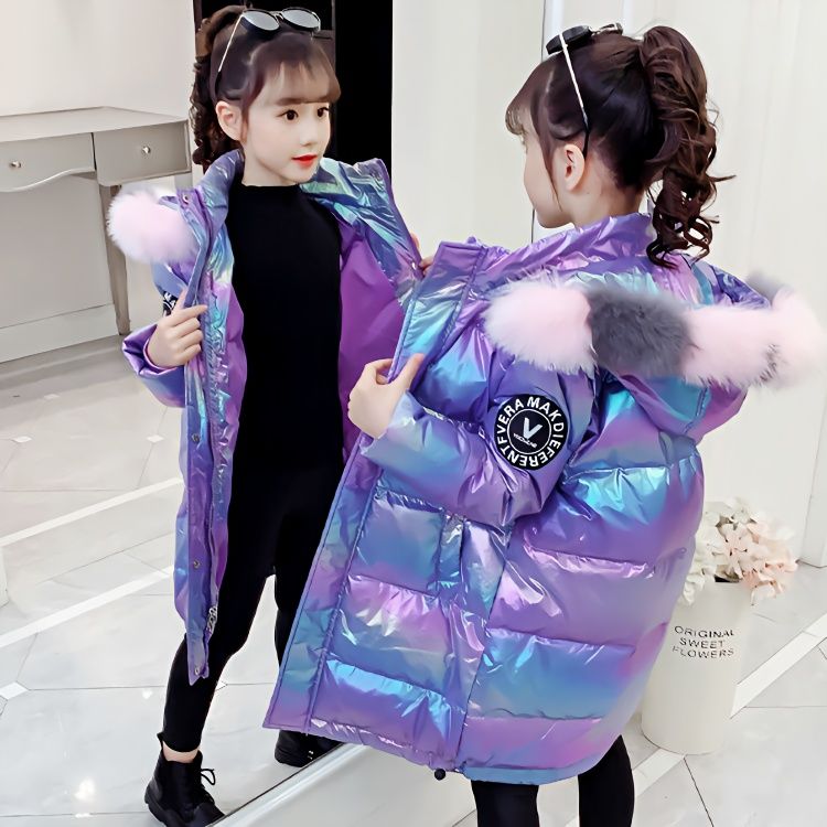 波司断码女童冬装保暖2023新款童装洋气中大童加厚羽绒外套小女孩
