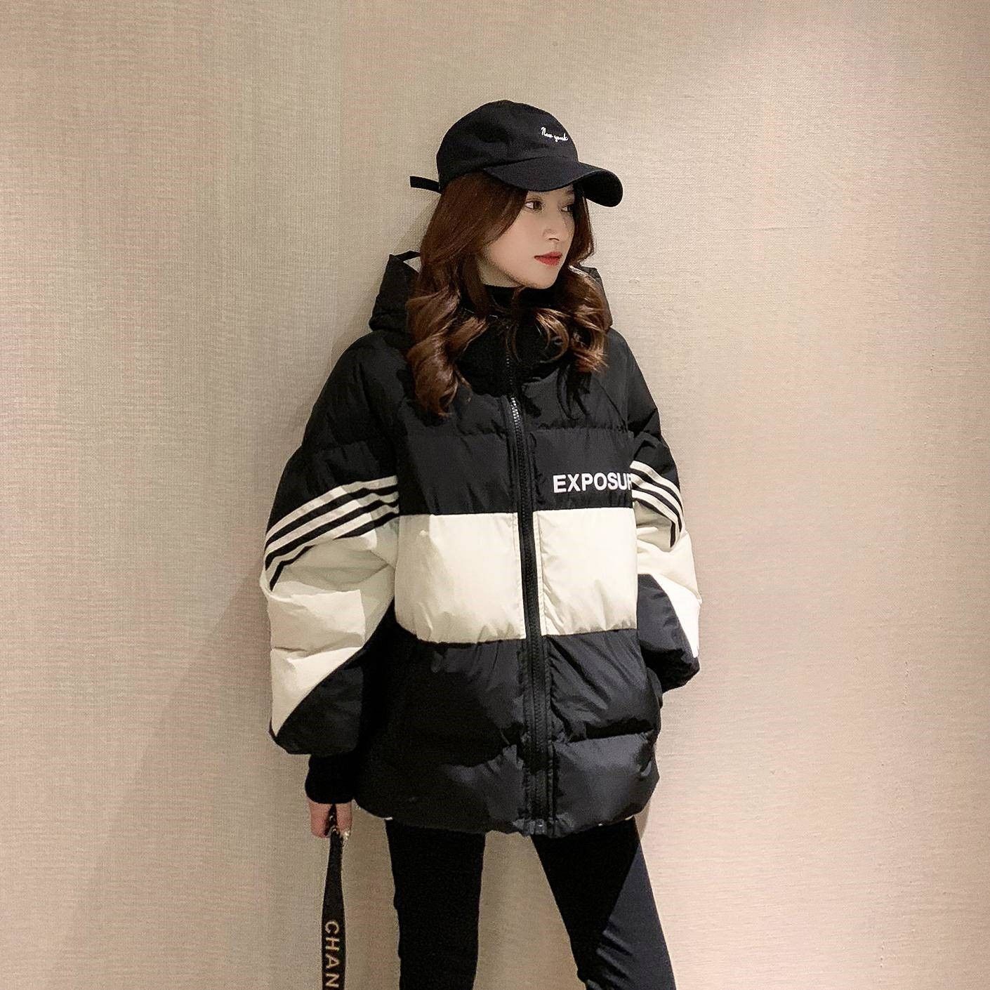 波司断码羽绒衣女2023新款韩版宽松保暖女短款减龄面包服高端女潮