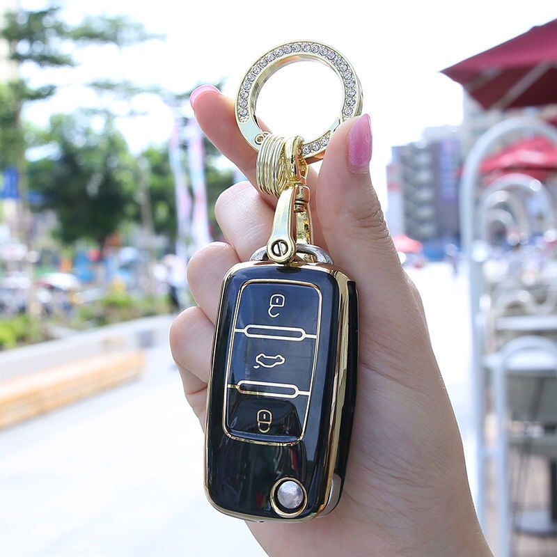 08-17款大众朗逸专用钥匙套车扣包外壳舒适风尚豪华老手自动挂件