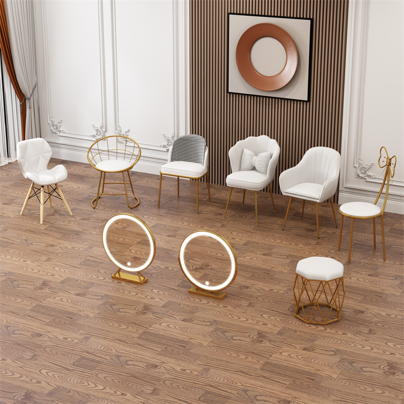 【到手1支 滗】蝴蝶结网红椅子靠背椅麻布凳储物凳化妆椅美甲椅餐