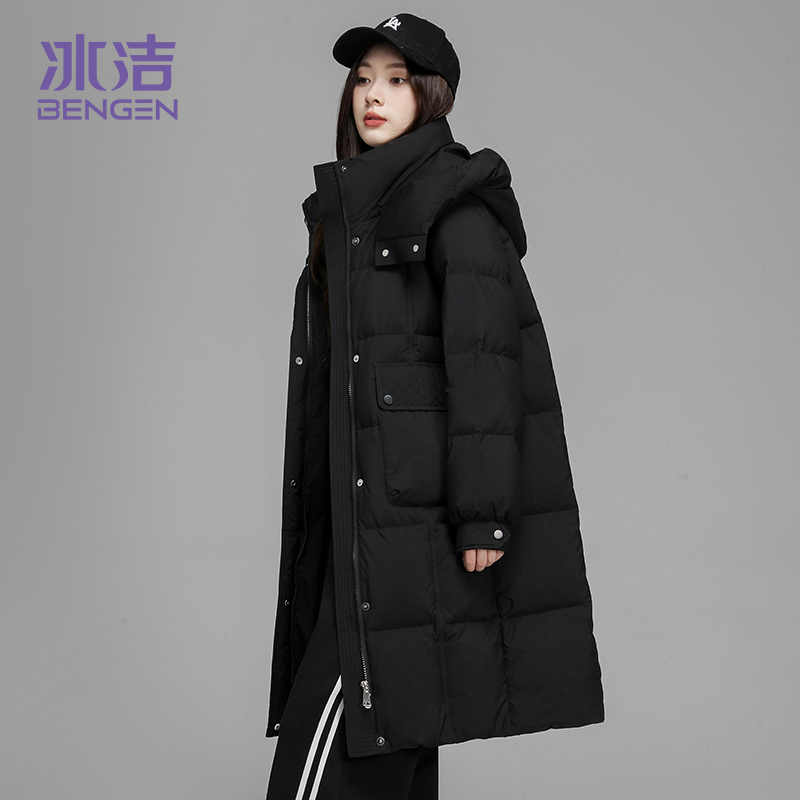 冬季新款简约保暖中长厚款运动羽绒服WY133徐