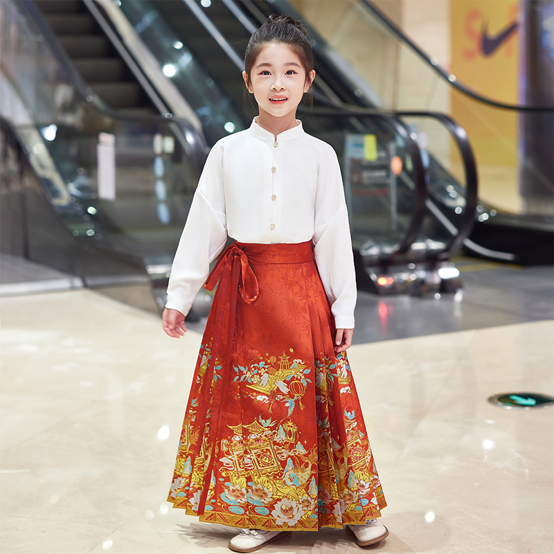 云华唐【华灯初上】原创女童马面裙中国古风汉服亲子装小个子学生装