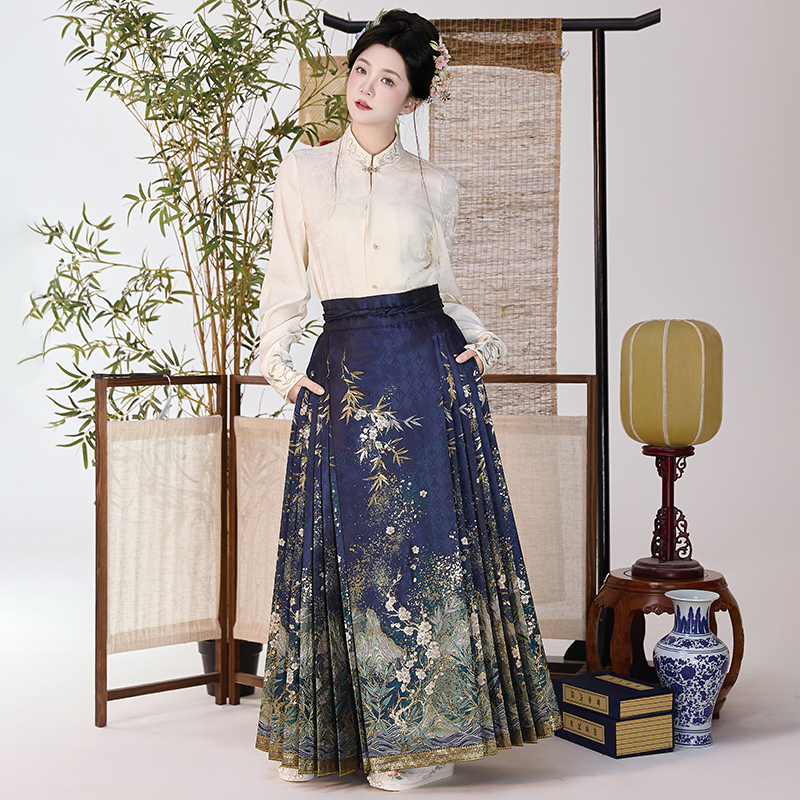 汉馥【山河令】华服兴原创重工马面裙汉服高端显瘦中国风织金仿妆花