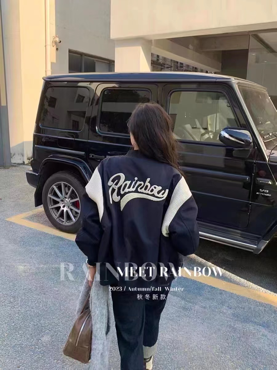 309冬季百搭厚外套时尚洋气保暖休闲女外套短款上衣秋冬新款拼接