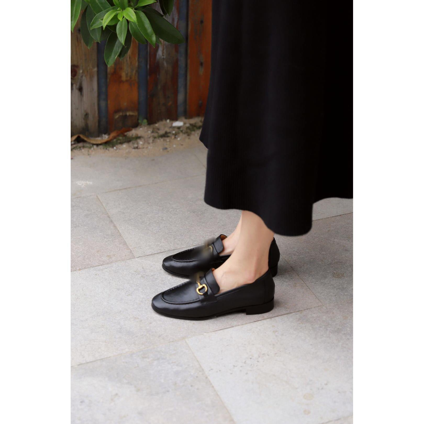 壹家25201款2.5公分百搭软糯舒适小羊皮经典乐福鞋34-40码，bb04款