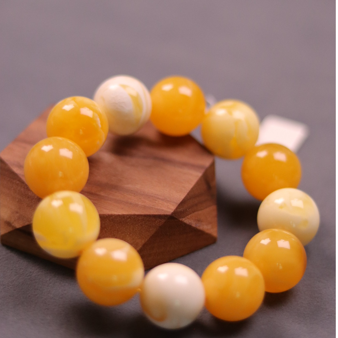 蜜蜡多宝单圈19-20mm手串