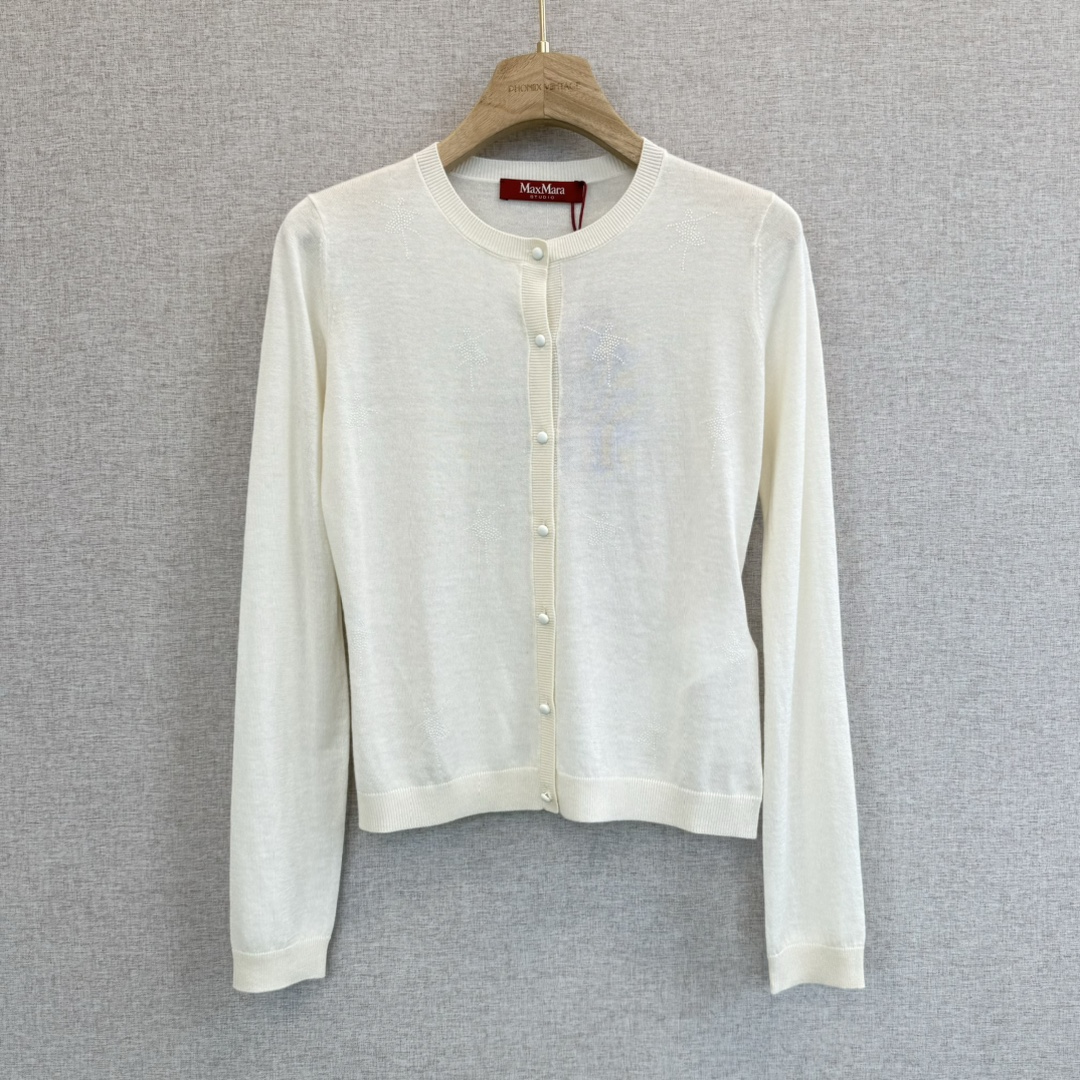 未使用 MaxMara Maxmara Studio Grolla女士针织开衫 Wkn20102