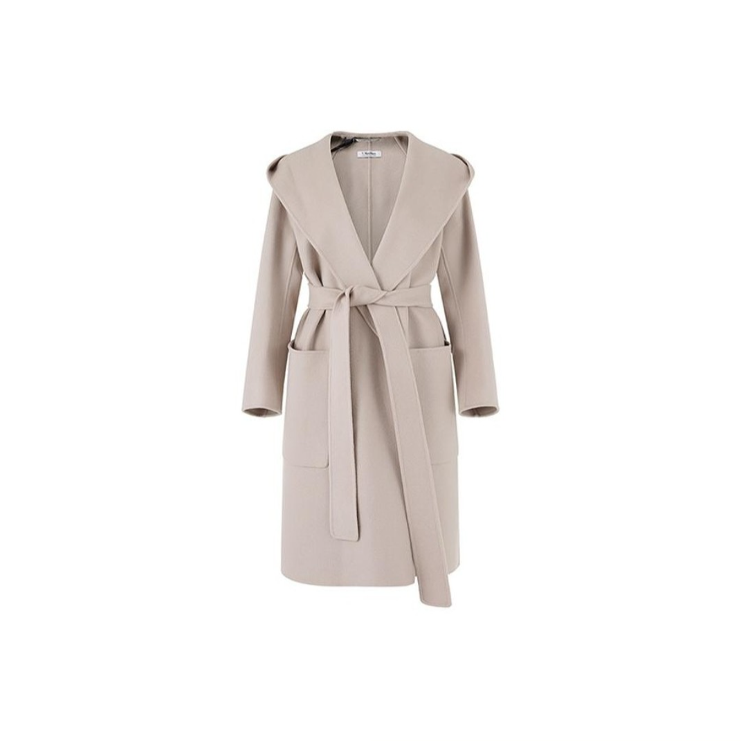 未使用 MaxMara priscilla 女士象牙米大衣 Woc20018