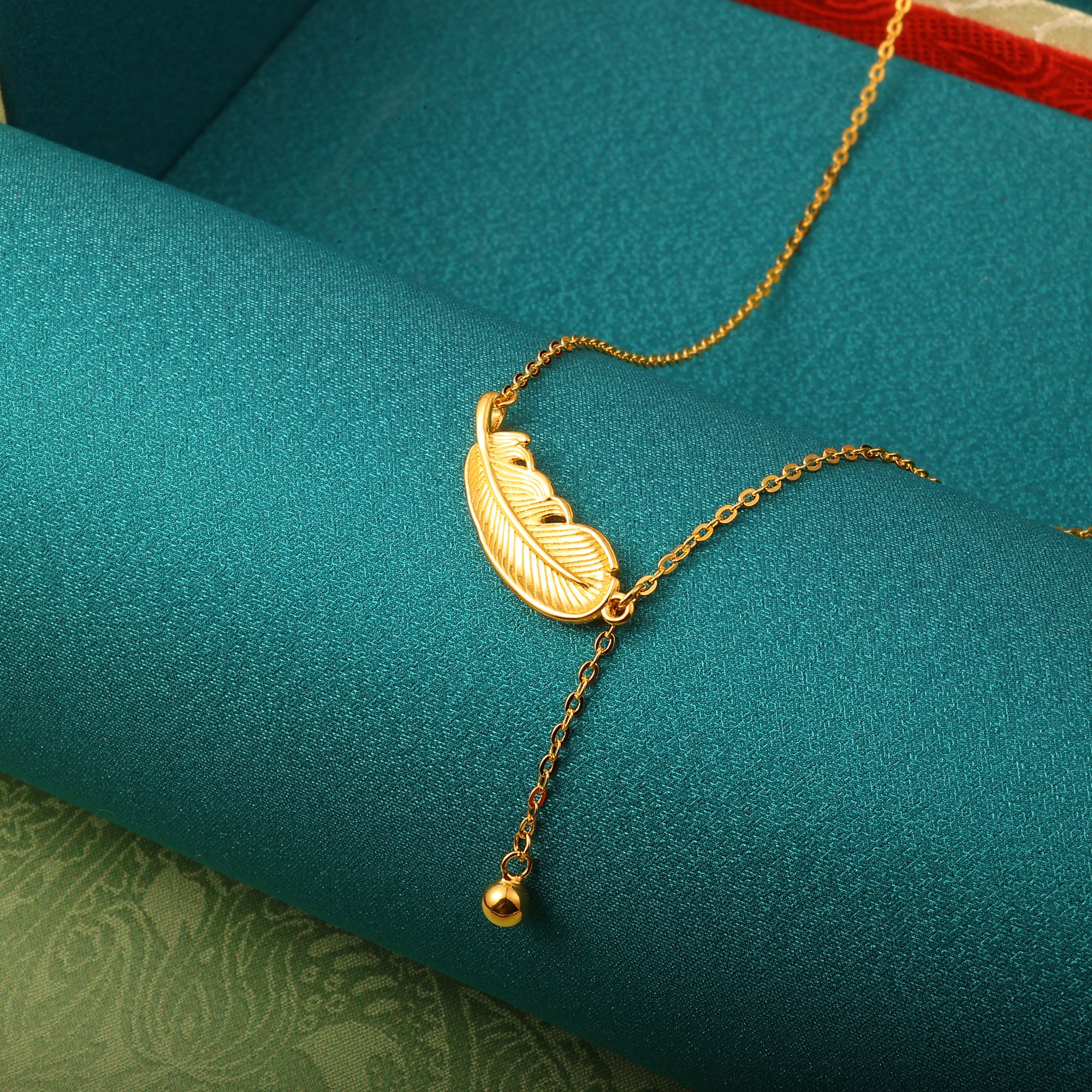 坠链均足银 小羽毛套链时尚百搭气质轻奢小众