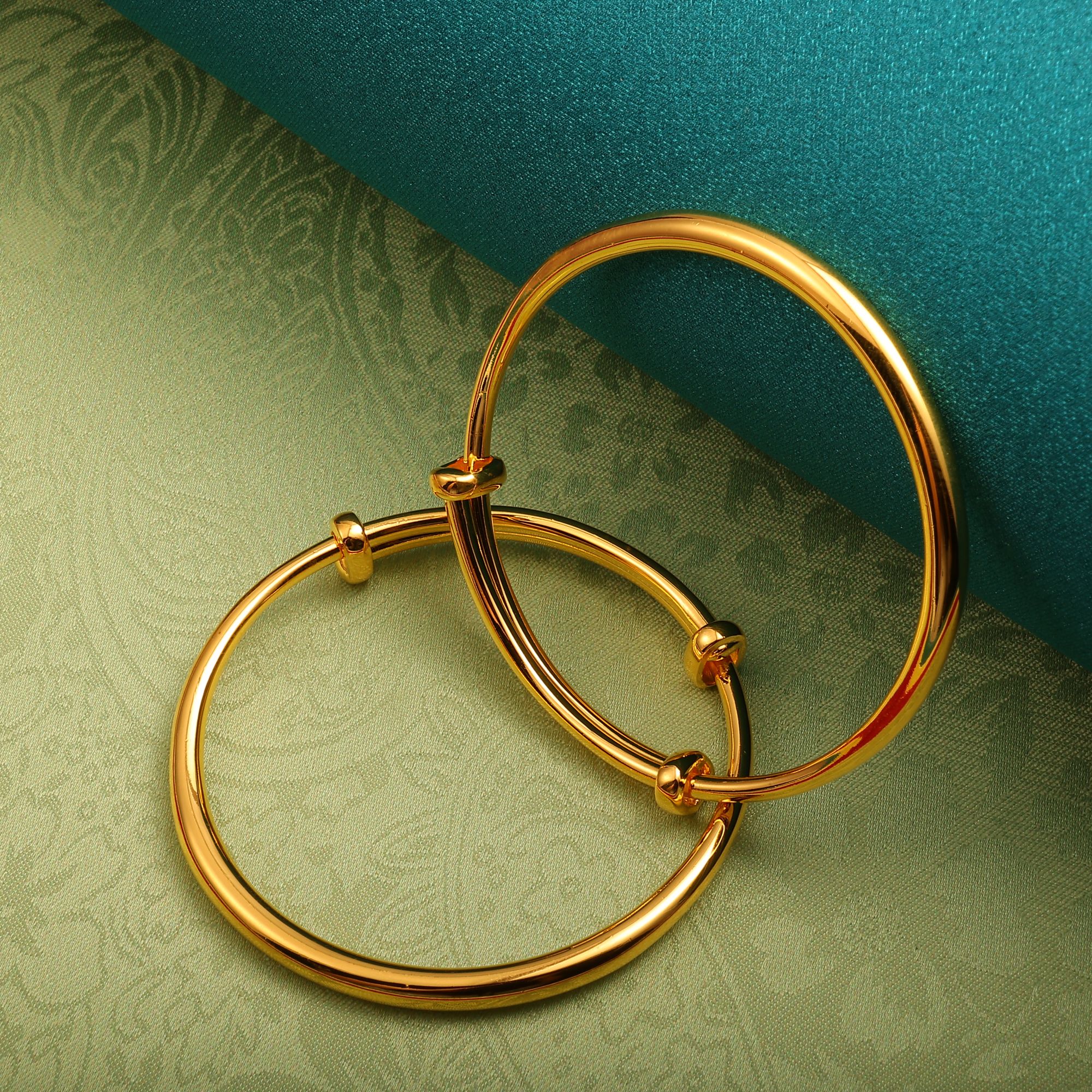 足银手镯 推拉儿童光面素圈手镯经典款时尚百搭宝宝素款