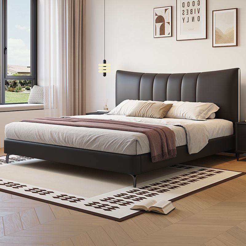 意式极简生态床皮艺主卧大气现代简约轻奢软包大床卧室储物床