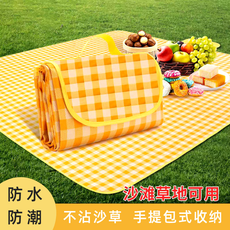方便防潮垫加厚户外野炊野营沙滩帐篷地垫防水草坪垫子便携郊游