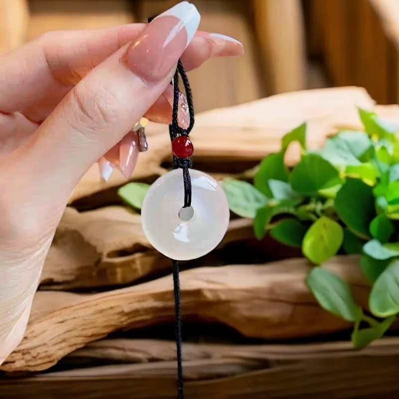 平安扣 毛衣链吊坠玛瑙玉石时尚精雕【只发一件】