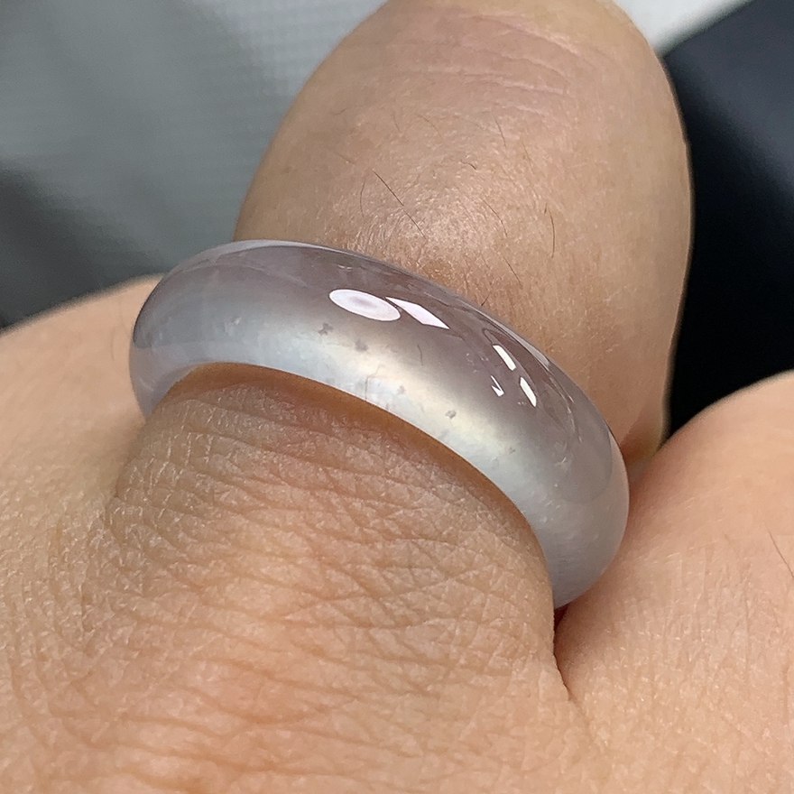 A货高冰透亮起钢光戒指戒圈12号内径16.5mm高冰种满圈胶直播间