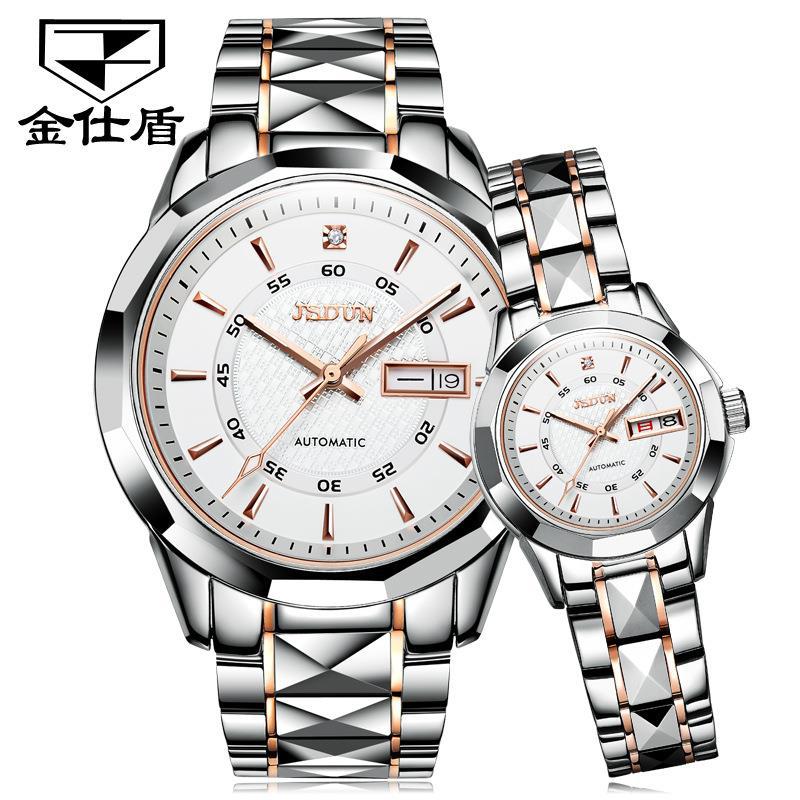 手表进口机芯全自动机械表潮流防水镶钻手表女士表男士表情侣手表