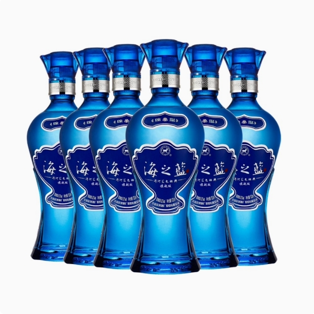 洋河【HG】整箱海之蓝520ml52度绵柔型白酒经典自饮聚会52度520ml