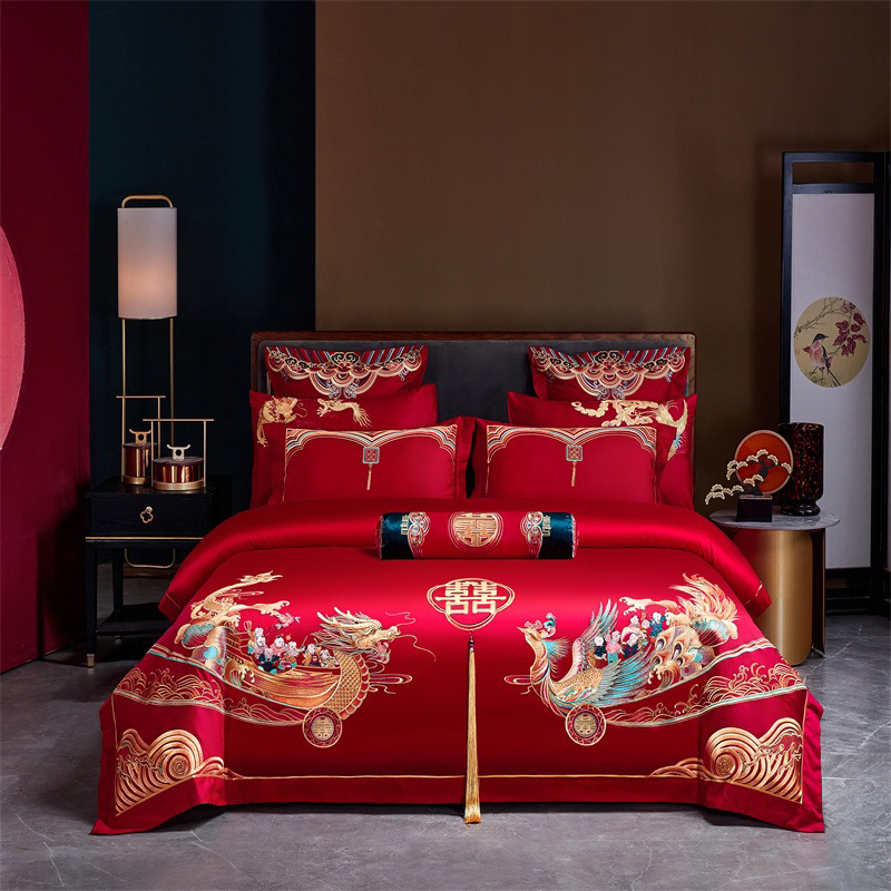 【金禧-龙凤送子】结婚喜庆新款婚庆重工刺绣绣花 新人婚房必备婚用