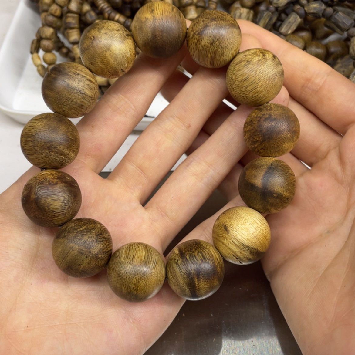 【闪购商品】沉香手串阿***叔圆珠单圈