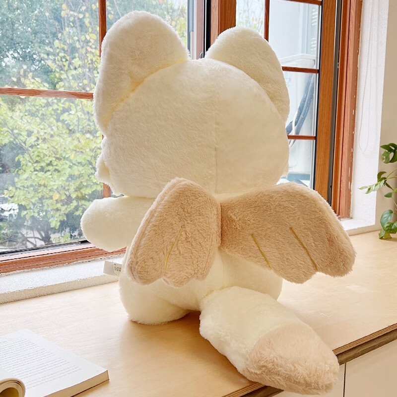 新疆包邮新款天使嘟嘟喵猫送闺蜜玩偶毛绒玩具猫咪抱枕公