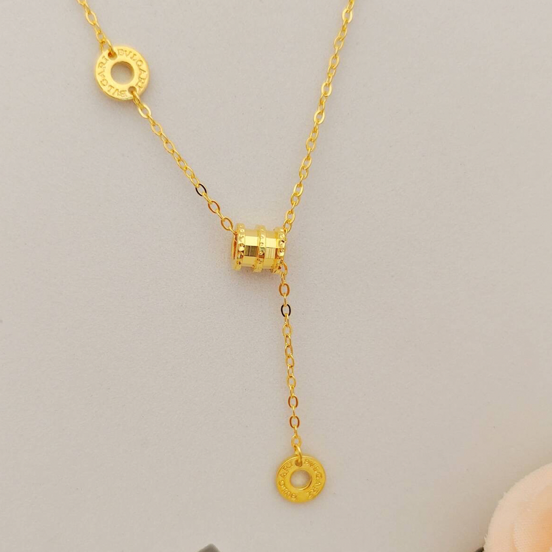 吊坠足银 足银小蛮腰项链厚包工艺气质百搭