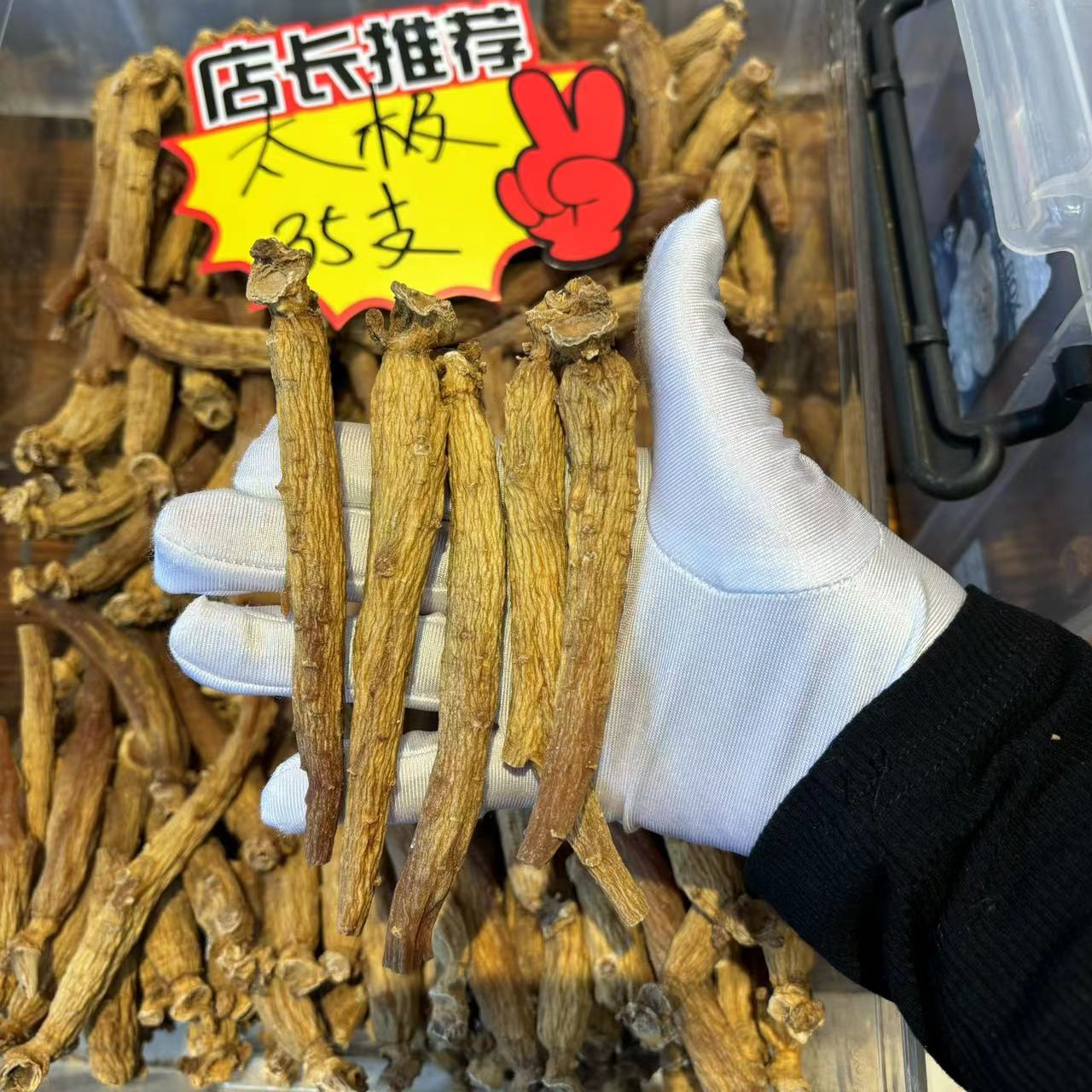 韩种天字太极参原支30-35支规格温而不燥