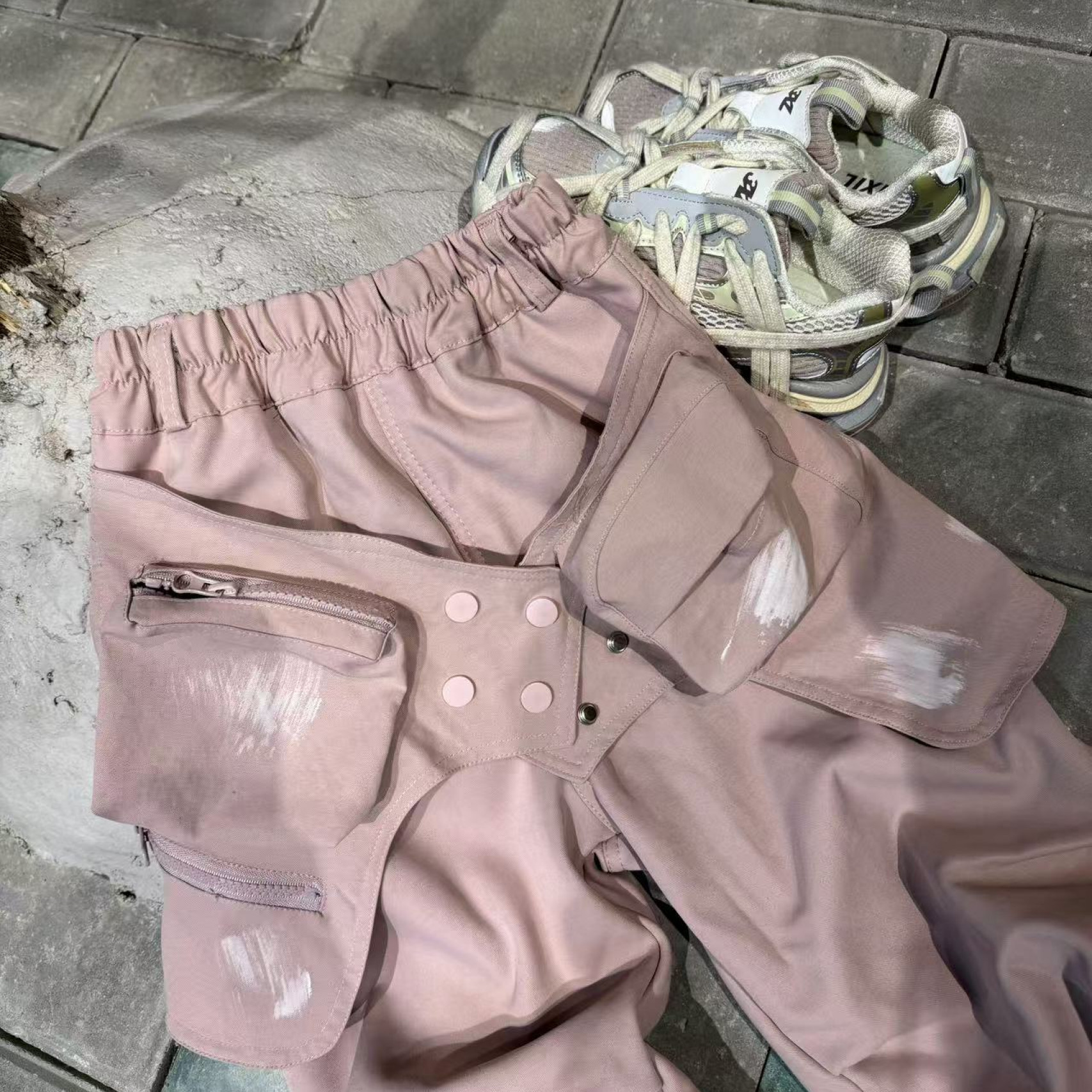 绝2024 【X】11月10日 男童女童时尚百搭粉色加绒工装裤2671-