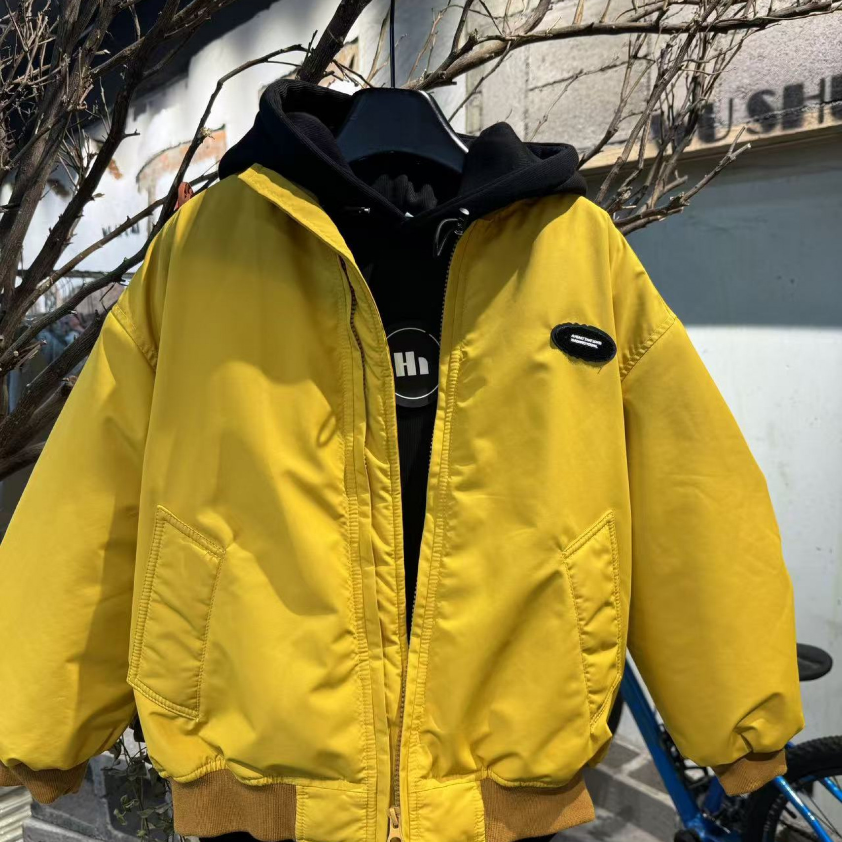 吾2024【Y】12月24日 儿童男童女童黄色夹棉拉链外套2143-