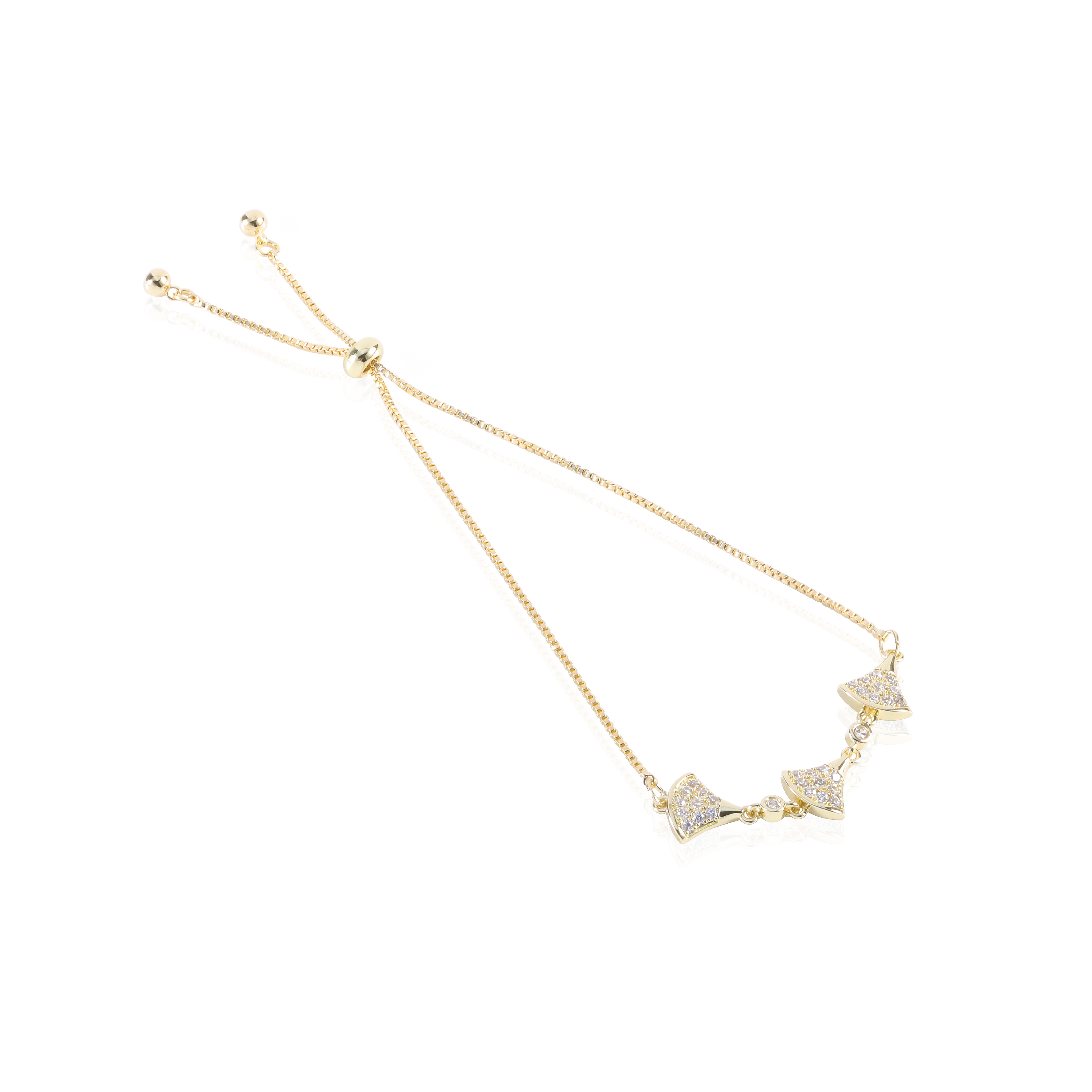 铜合金合成锆石手链 轻奢时尚裙子百搭小众设计师手链 G3384