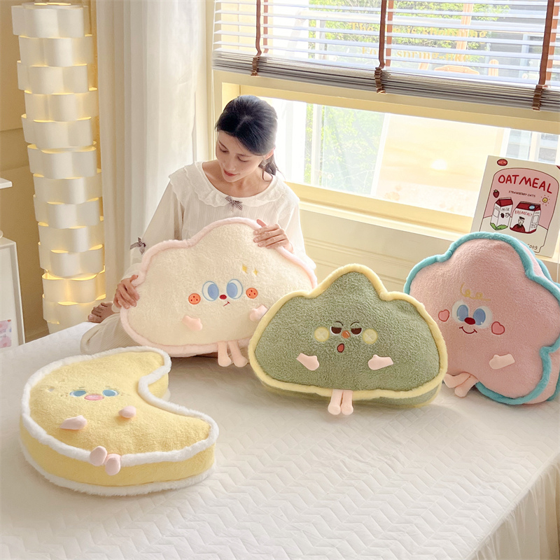 [超萌好物]艾斯德可爱沙发靠垫毛绒抱枕多巴胺玩偶创意摆件靠垫