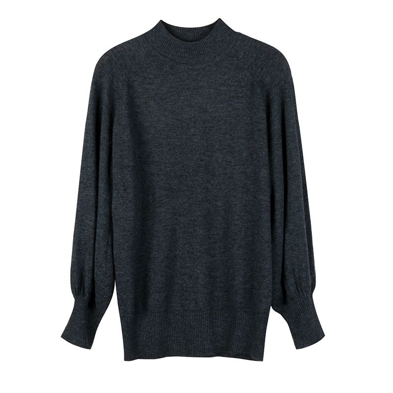 长袖针织衫休闲百搭纯色圆领时尚套头针织毛衣 FZY2240040199