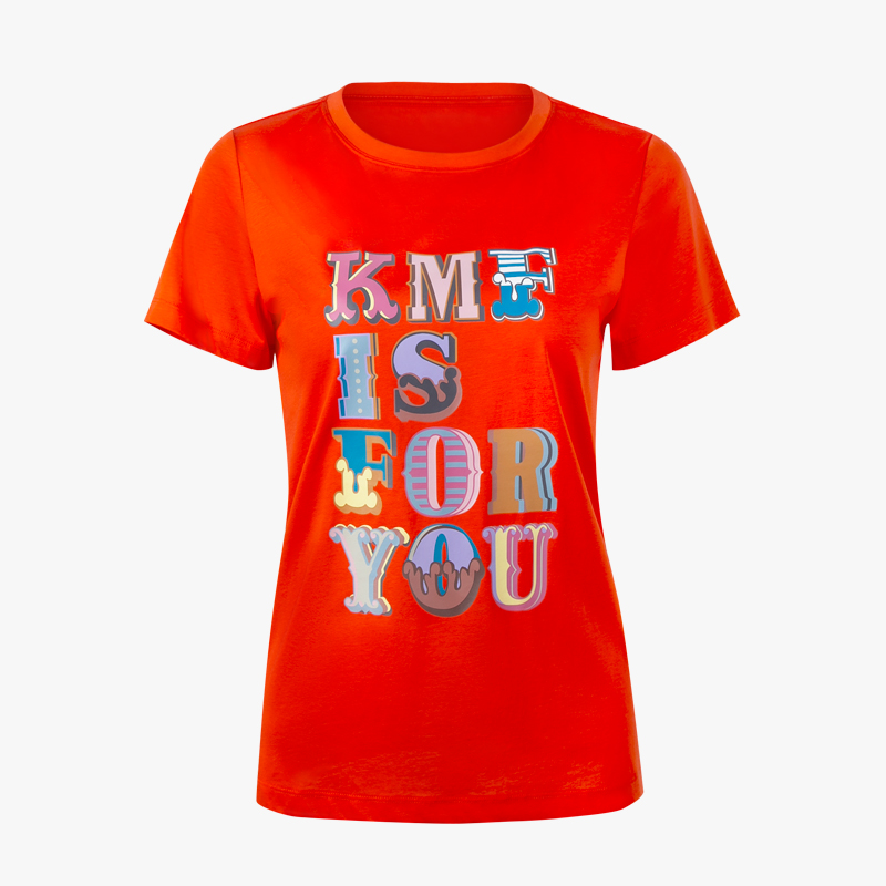 高系纯色印花T恤G25525E