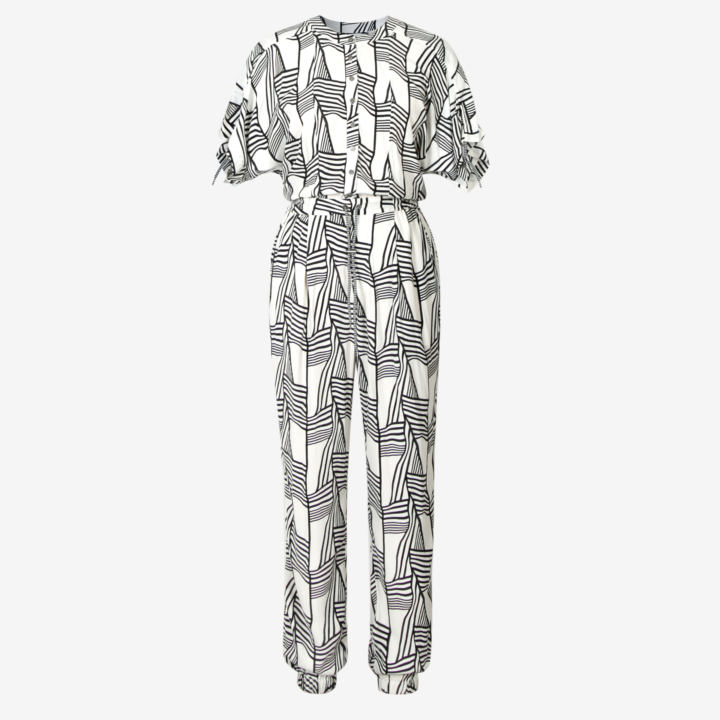 妮芙露SB摩登印花连体裤FSB241003K0399