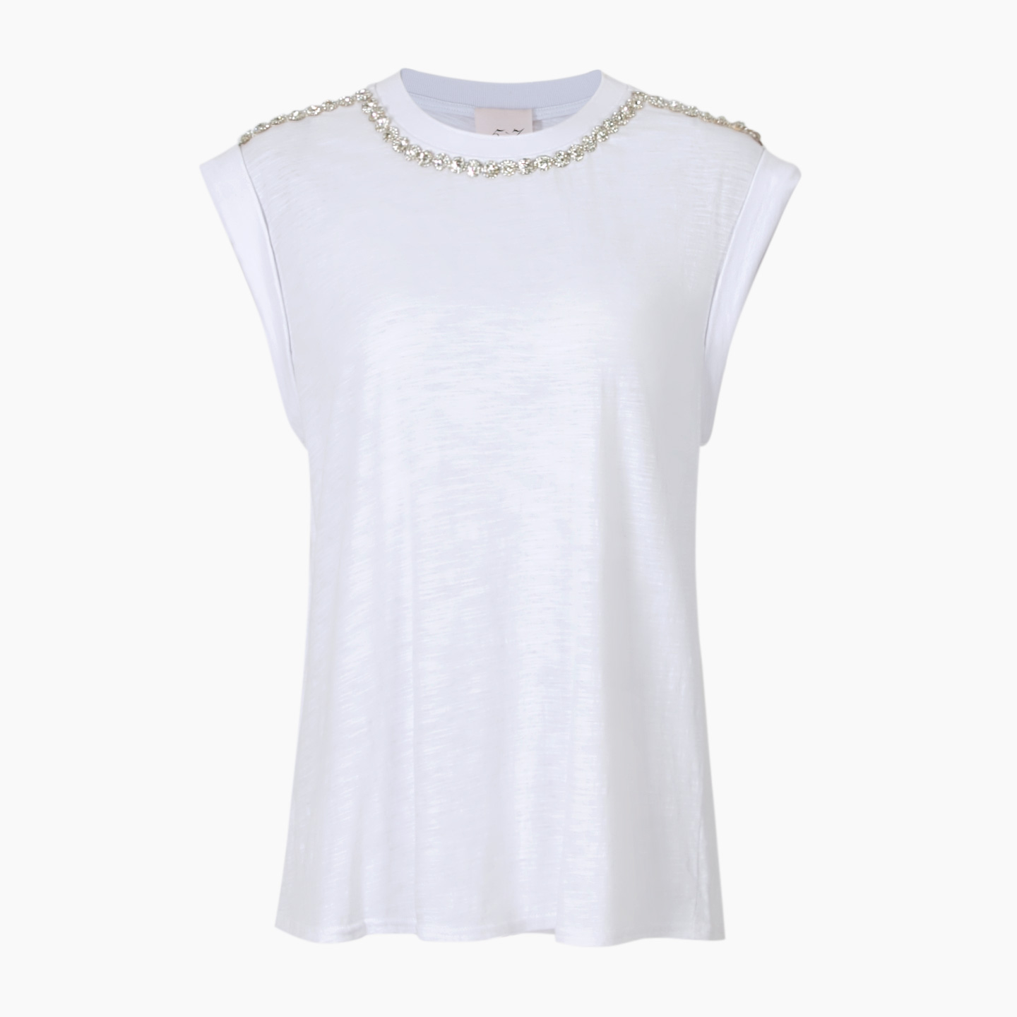 妮芙露CQ装饰钻条T恤FCQ241002T0299