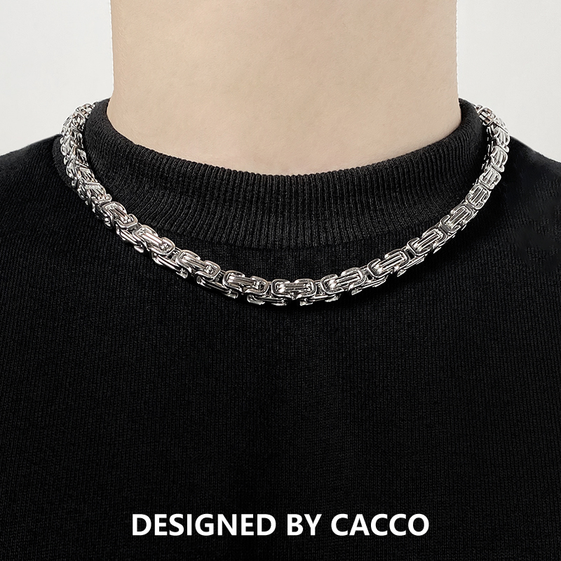 钛钢项链 CACCO 小众设计高级感锁骨链 欧美嘻哈街头无性别不掉色