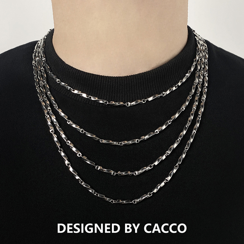 钛钢项链 CACCO 个性莫比乌斯链 无性别百搭欧美高街不掉色锁骨链